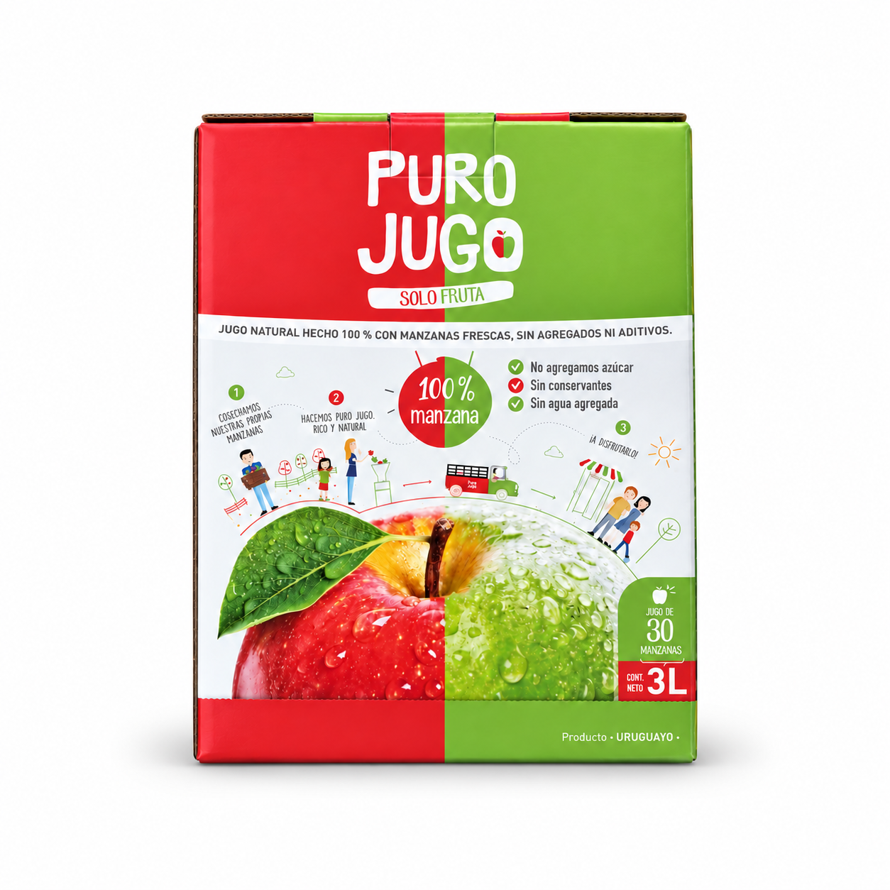 Puro Jugo de Manzana 100% Natural - 3 L